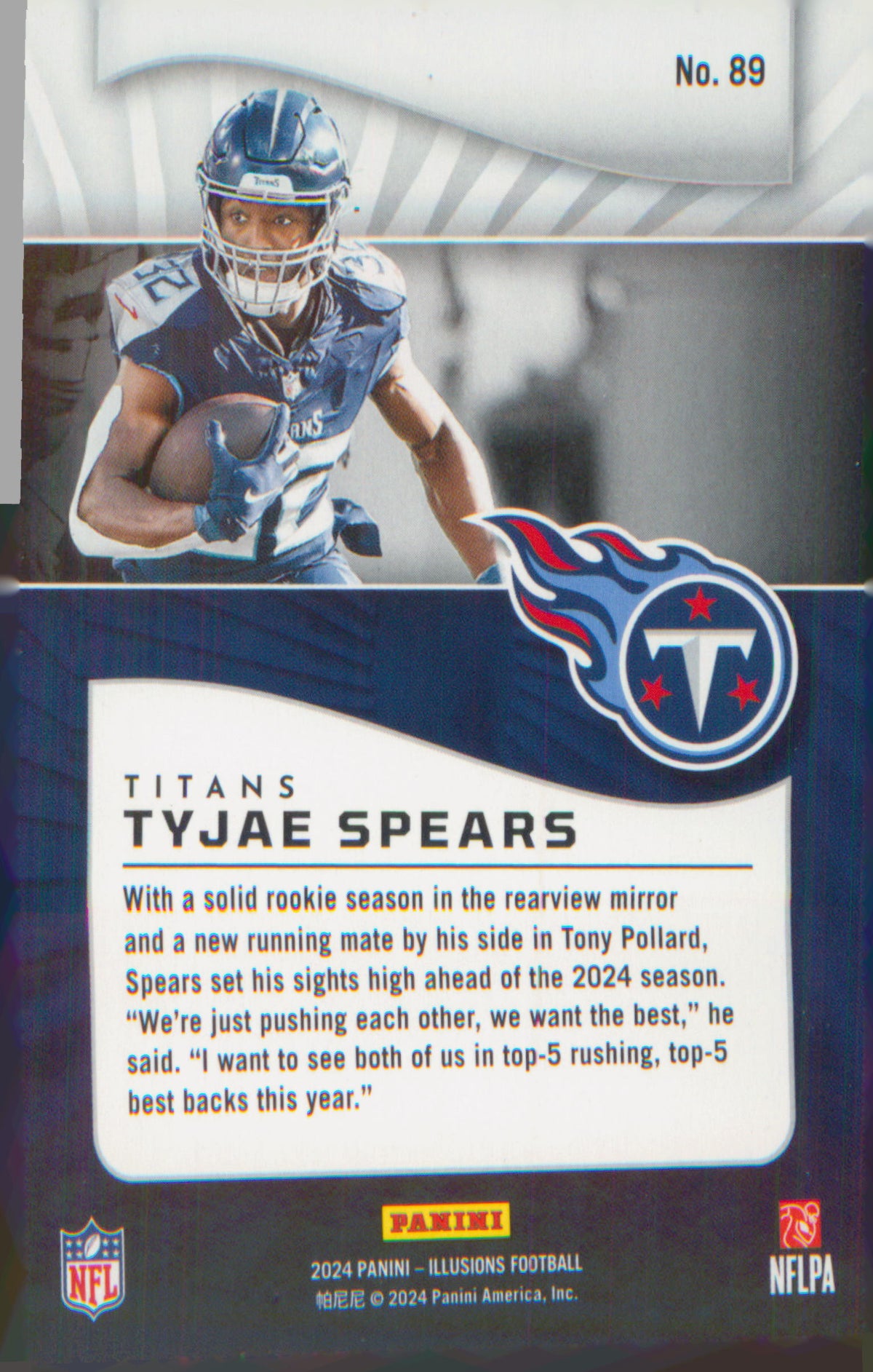 2024 Panini Illusions Retail #89 Tyjae Spears