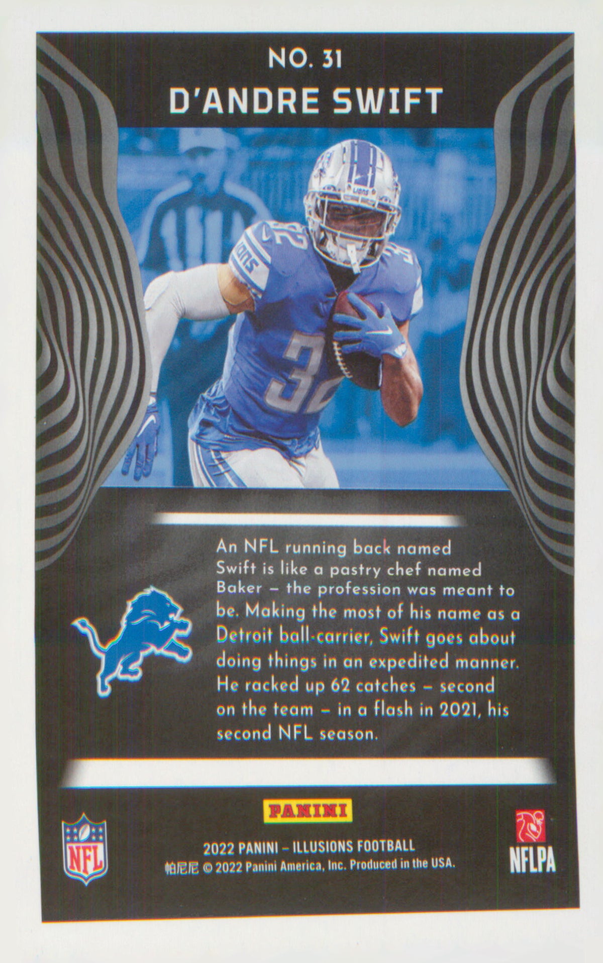 2022 Panini Illusions #31 D'Andre Swift