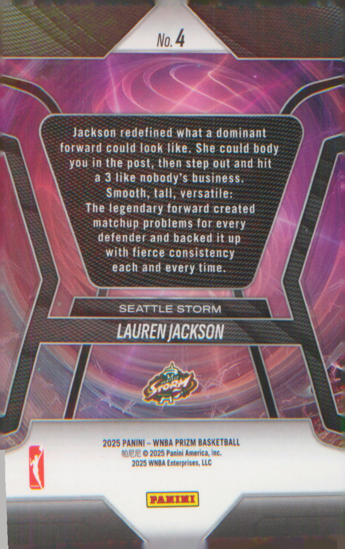 2025 Panini Prizm WNBA Pioneers #4 Lauren Jackson