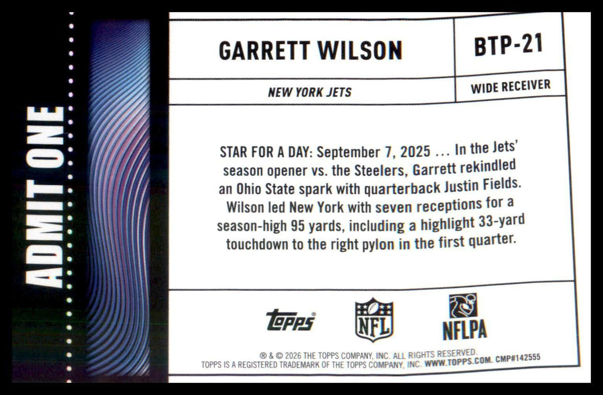 2026 Topps Flagship Big Ticket Players #BTP-21 Garrett Wilson