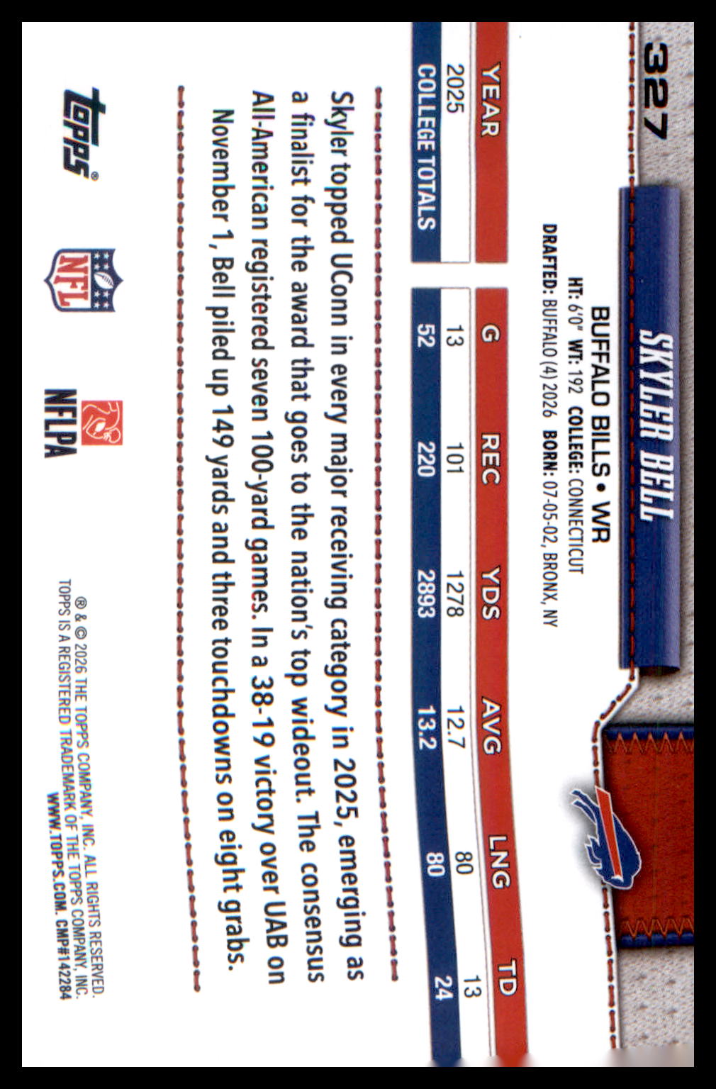 2026 Topps Flagship #327 Skyler Bell