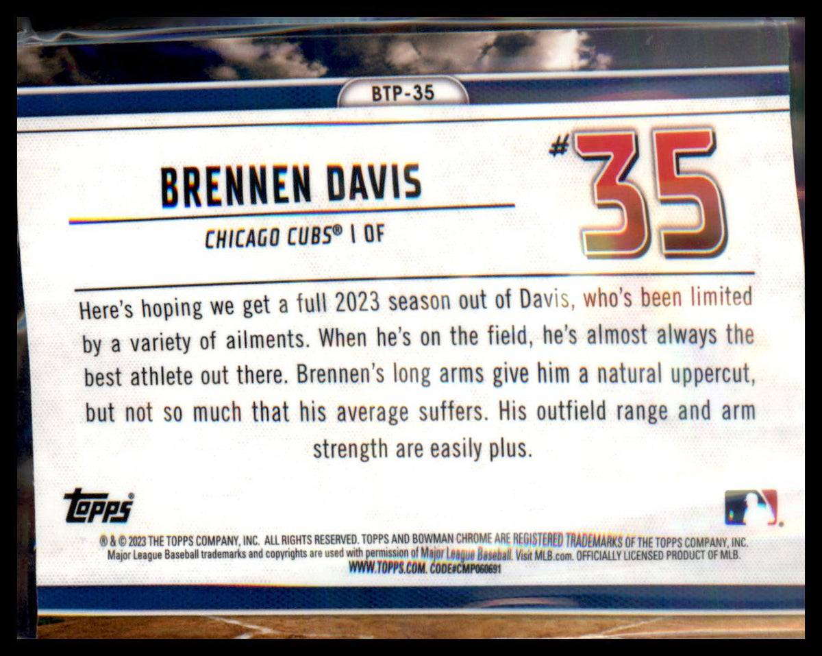 2023 Bowman Bowman Scouts Top 100 #BTP-35 Brennen Davis