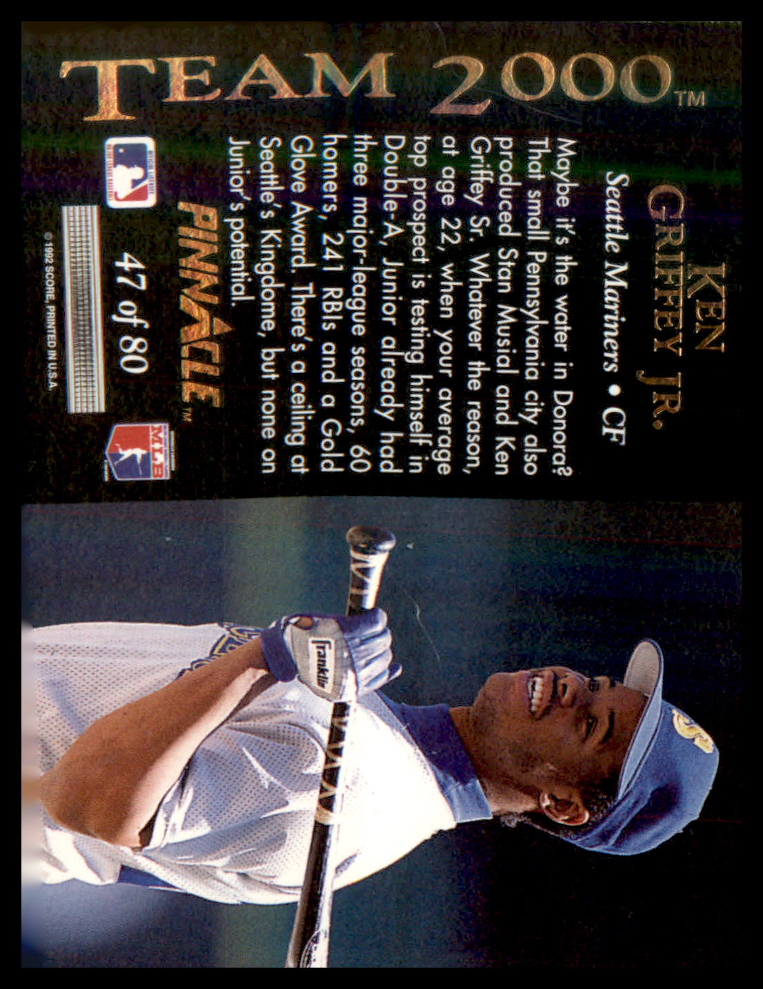 1992 Pinnacle Team 2000 #47 Ken Griffey Jr.