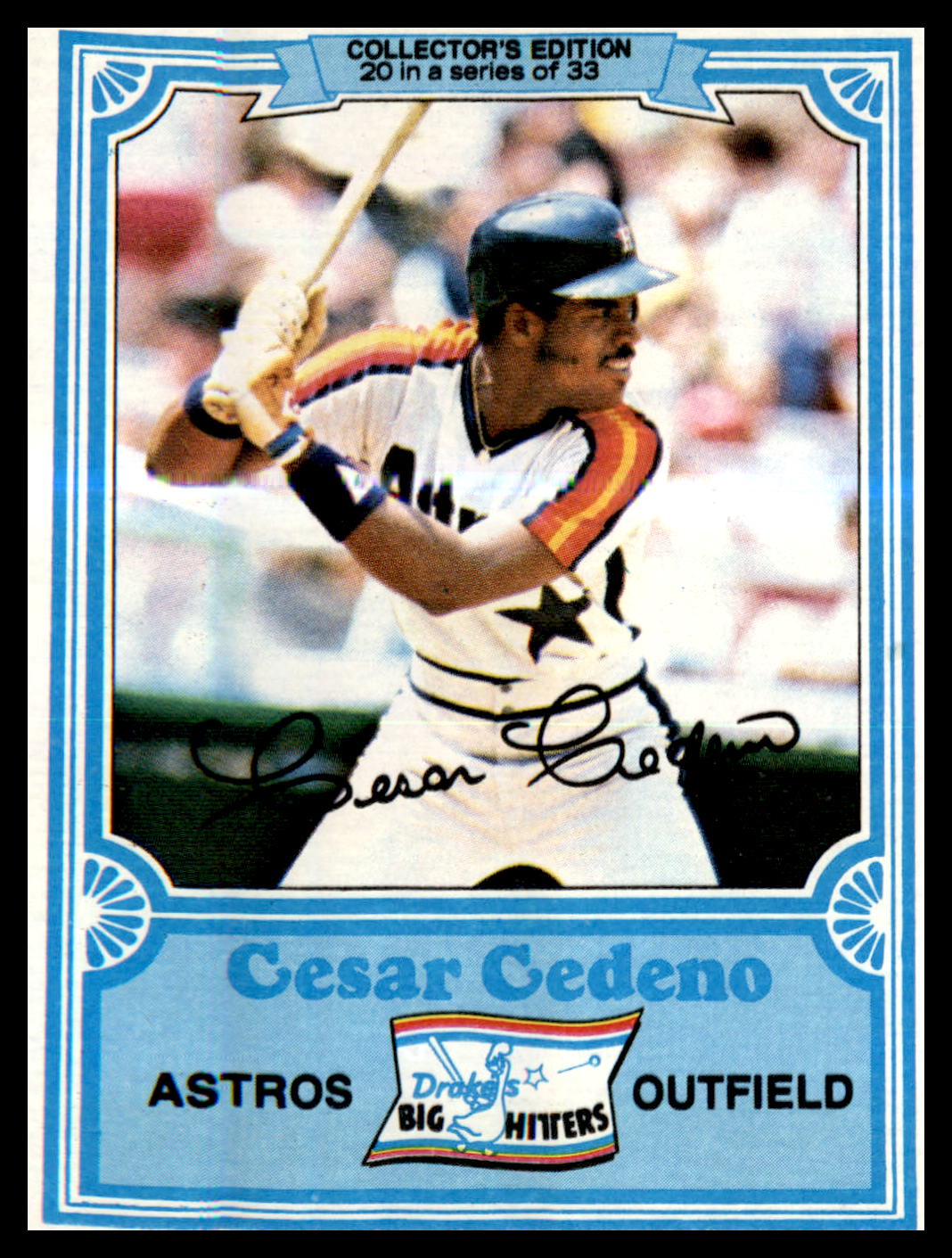 1981 Topps Drake's Big Hitters #20 Cesar Cedeno