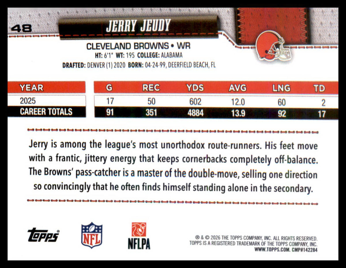 2026 Topps Flagship Rainbow Foil #48 Jerry Jeudy