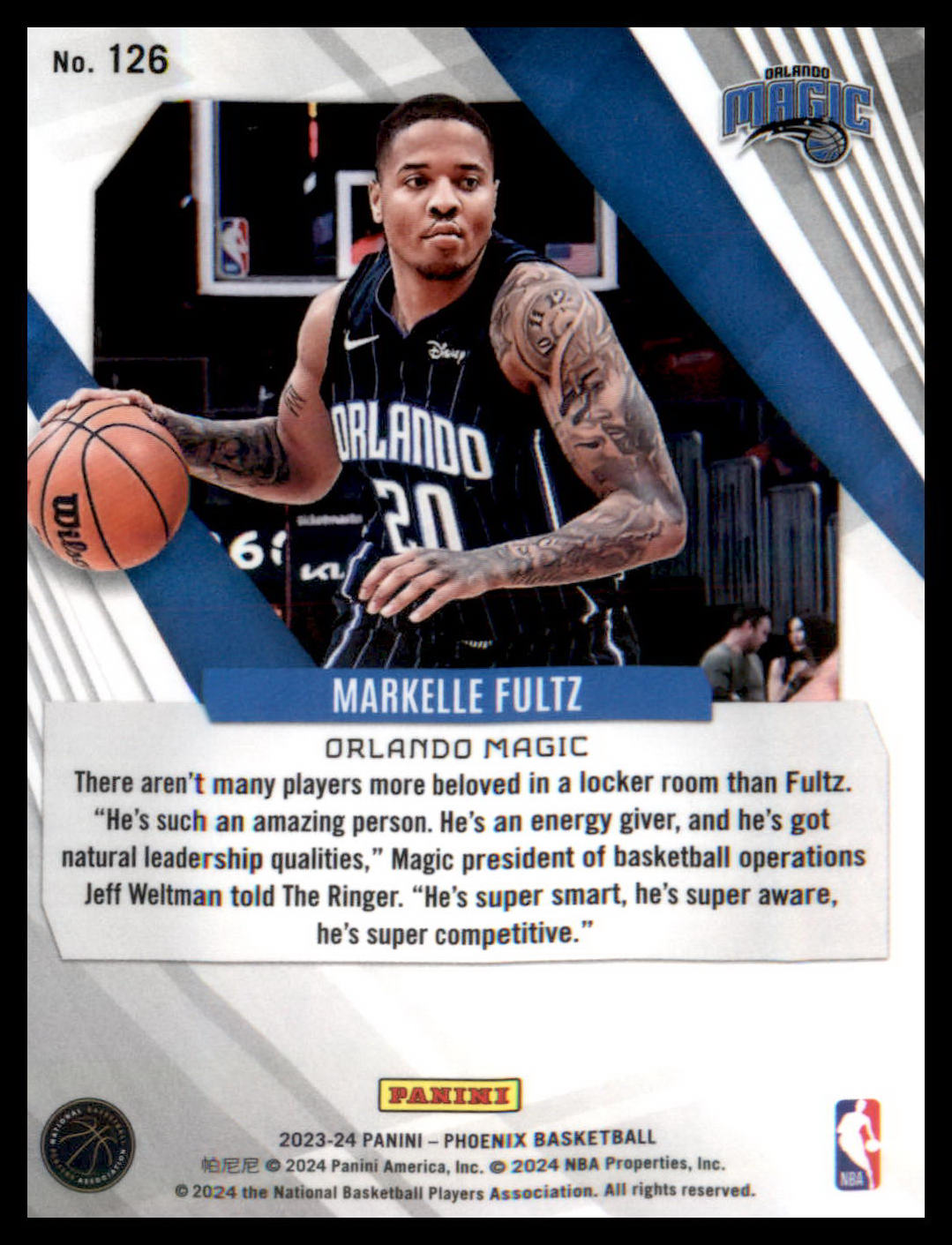 2023-24 Panini Phoenix #126 Markelle Fultz