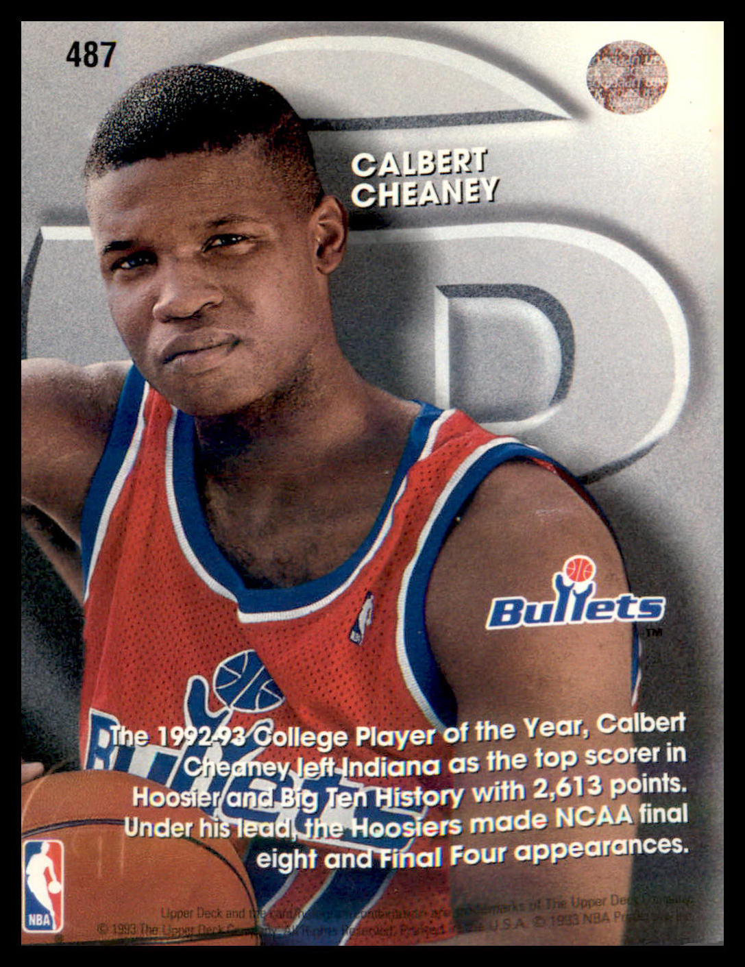 1993-94 Upper Deck #487 Calbert Cheaney