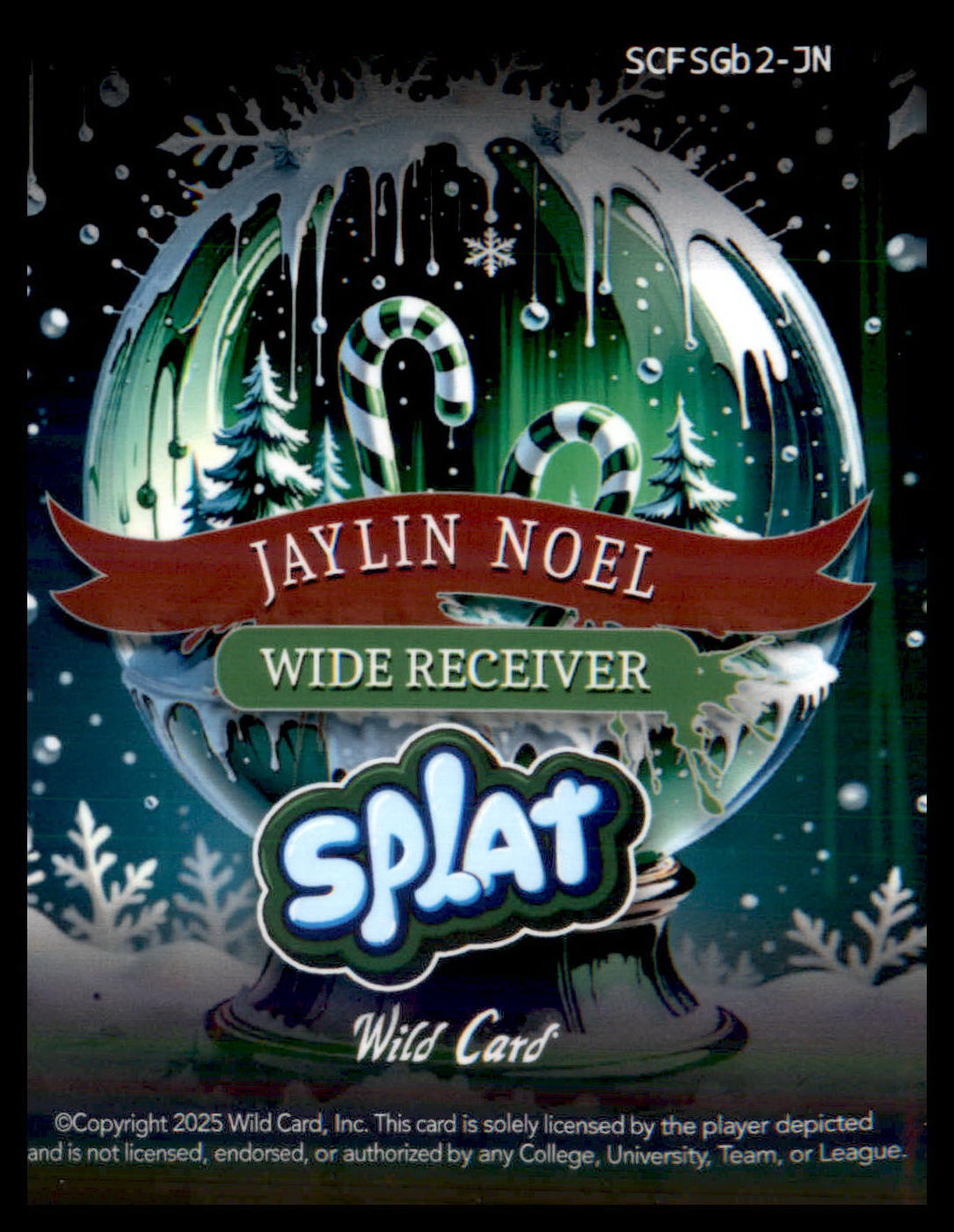 2025 WC Holiday Splat Big Ornament Holo # Jaylin Noel #1/4