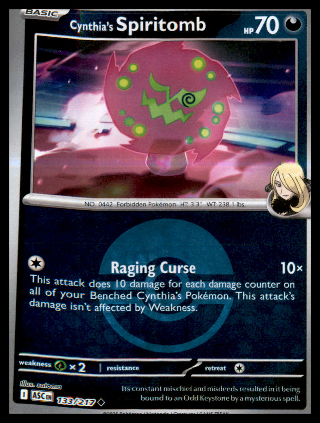 ME: Ascended Heroes #133/217 Cynthia's Spiritomb Uncommon, Reverse Holo
