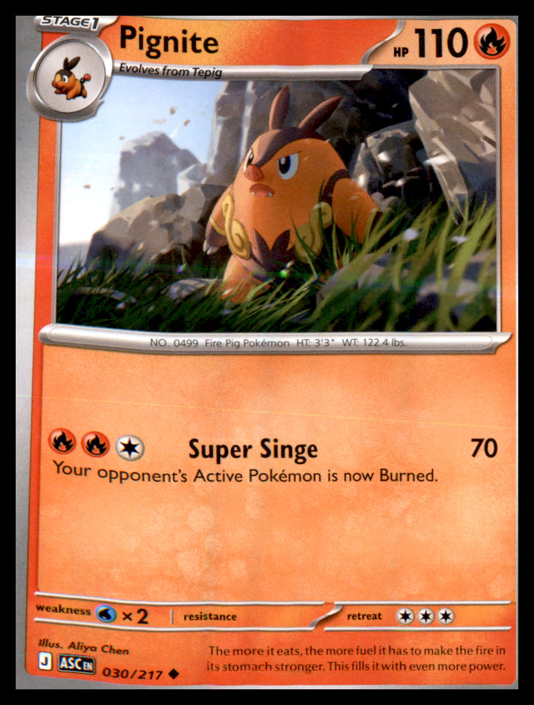 ME: Ascended Heroes #030/217 Pignite Uncommon, Reverse Holo