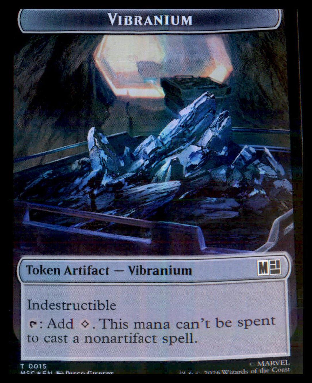 Beast // Vibranium Double-Sided Token MSC 11 // 15 Foil T NM Commander: Marvel S