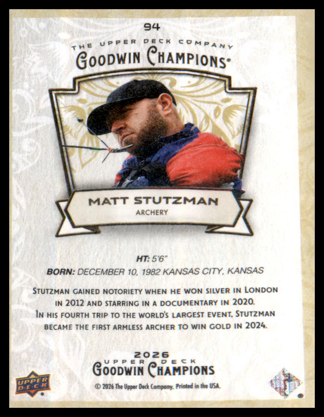 2026 Upper Deck Goodwin Champions #94 Matt Stutzman