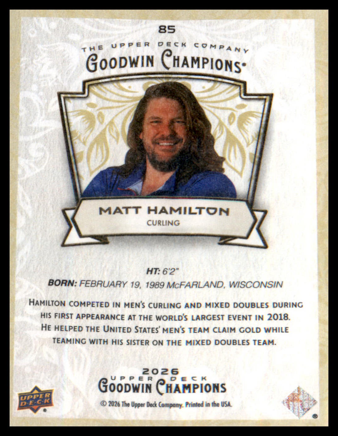 2026 Upper Deck Goodwin Champions #85 Matt Hamilton