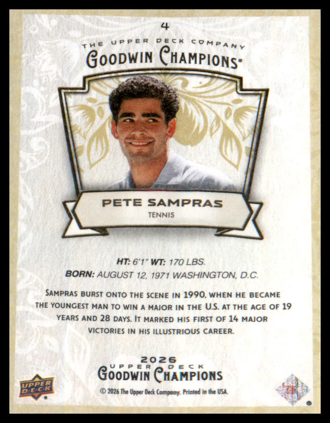2026 Upper Deck Goodwin Champions #4 Pete Sampras