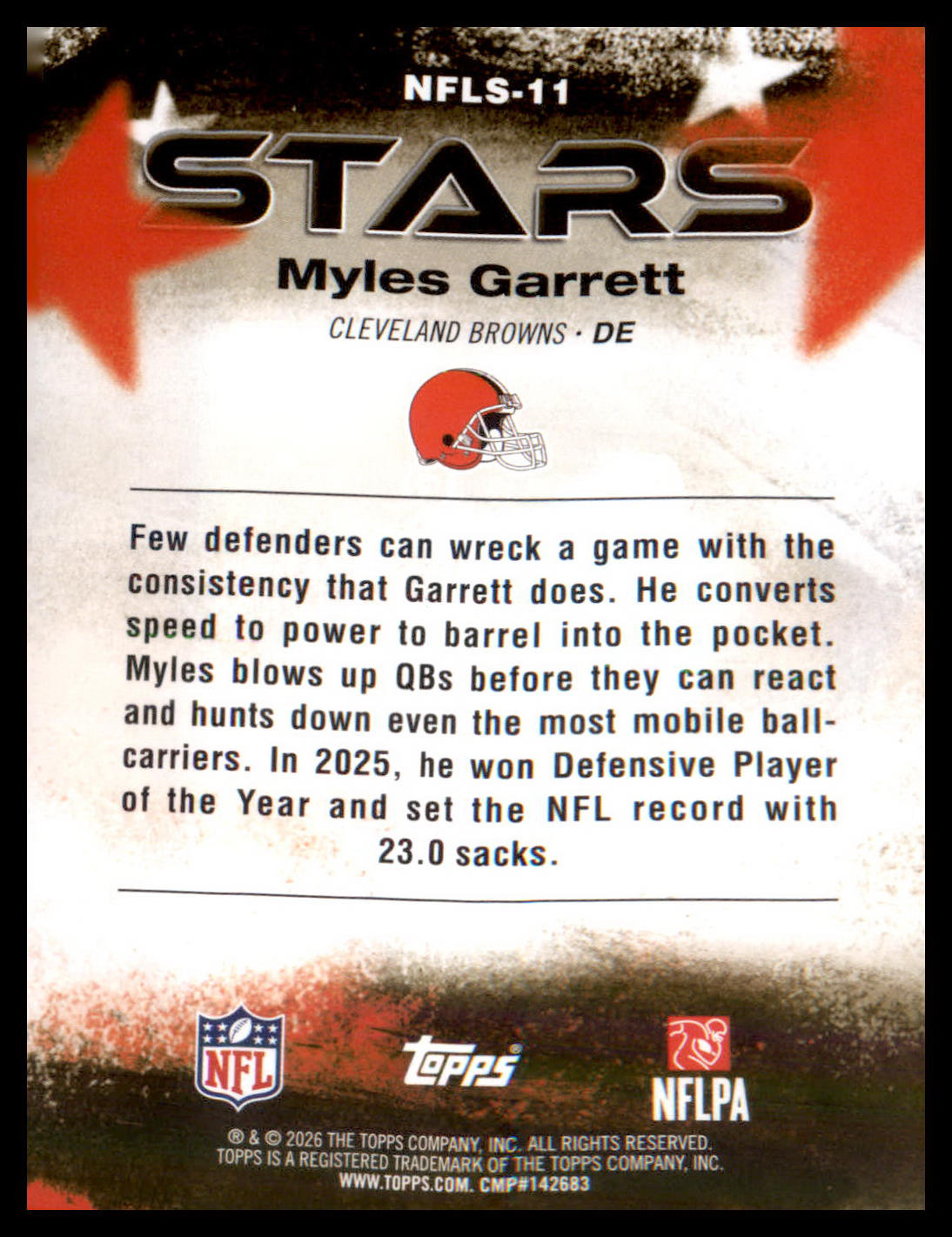2026 Topps Flagship NFL Stars #NFLS-11 Myles Garrett