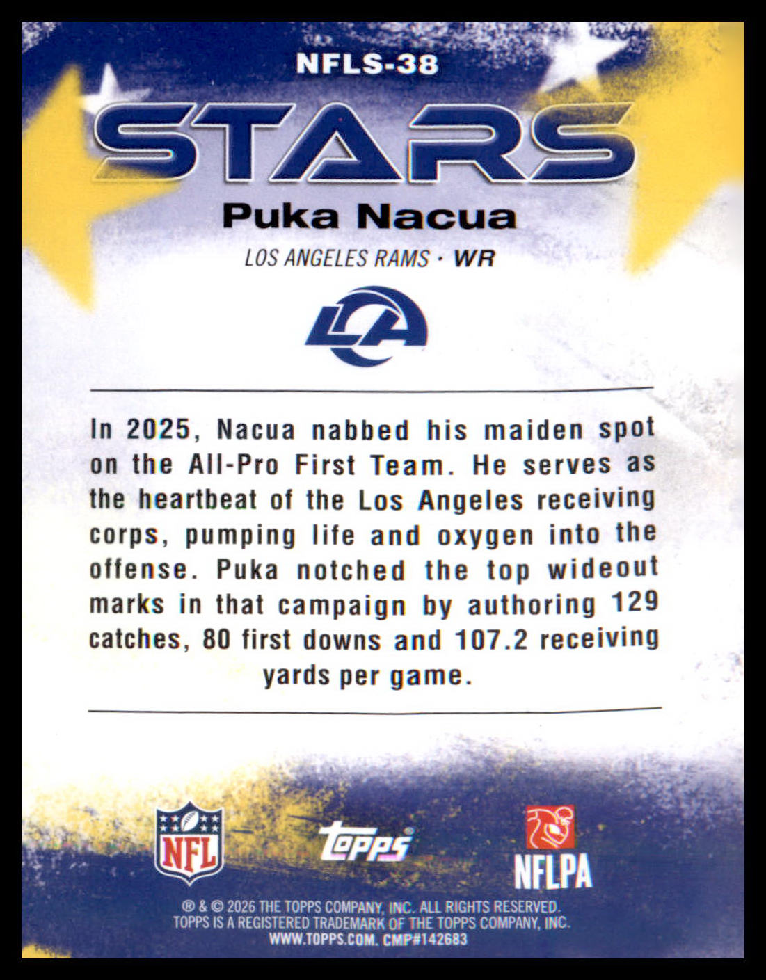 2026 Topps Flagship NFL Stars #NFLS-38 Puka Nacua