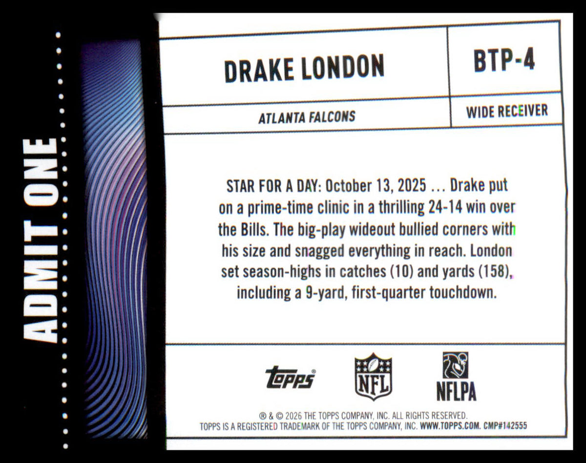 2026 Topps Flagship Big Ticket Players #BTP-4 Drake London