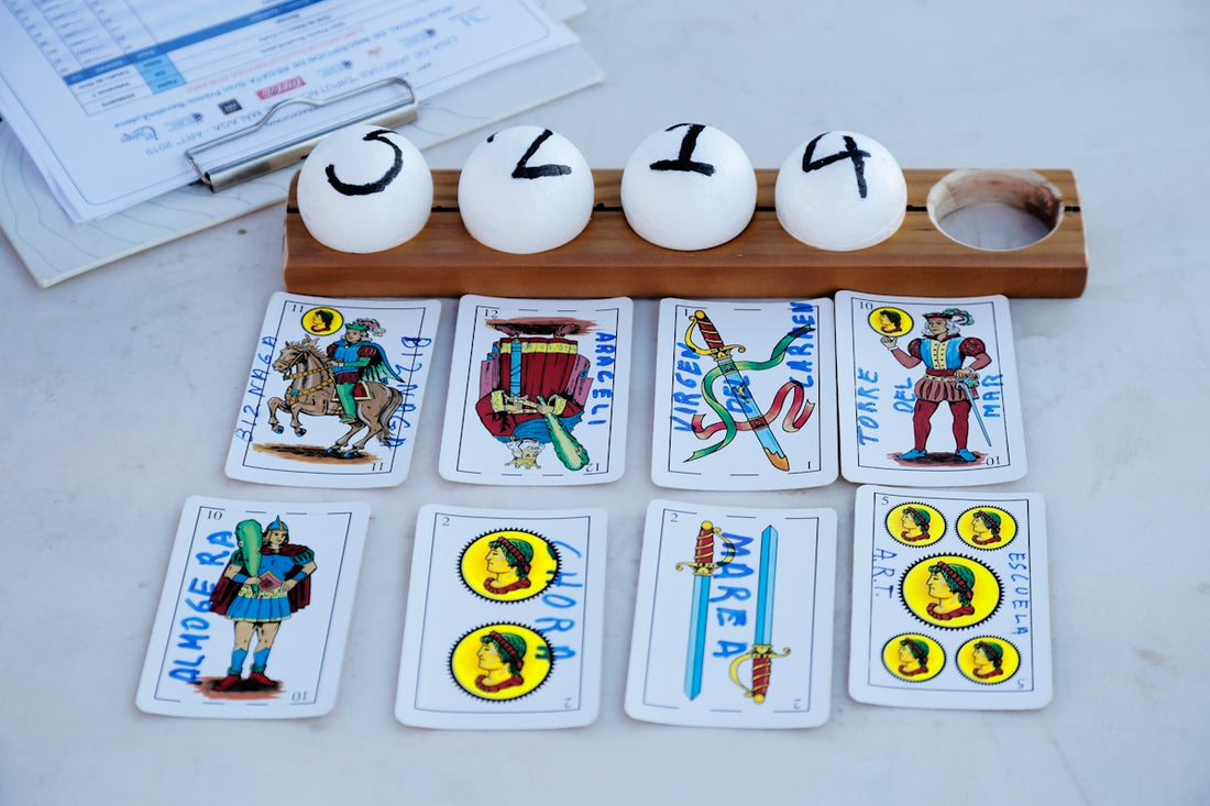 assorted-color tarot cards