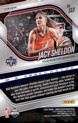 2025 Panini Prizm WNBA White Seismic Prizms #113 Jacy Sheldon