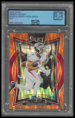 2024 Panini Select Orange and Red Shock Prizm #44 Darnell Mooney MPE 9.5