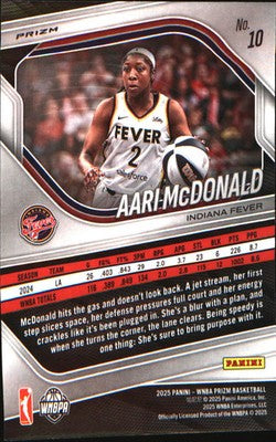 2025 Panini Prizm WNBA Green Prizms #10 Aari McDonald