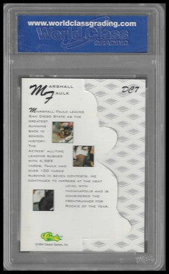 1994-95 Classic Assets Die Cuts #DC7 Marshall Faulk WCG GEM/MT 10