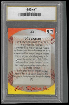 1995 Star Cal Ripken, Jr. 80  #33 Cal Ripken Jr. MINT 10 - Veteran Sports Cards FL