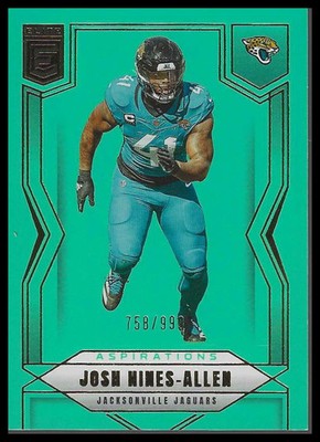 2025 Donruss Elite Aspirations Lime Green #64 Josh Hines-Allen #758/999