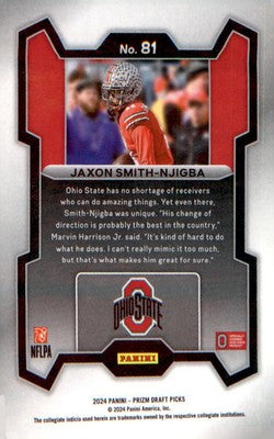 2024 Panini Prizm Draft Picks #81 Jaxon Smith-Njigba