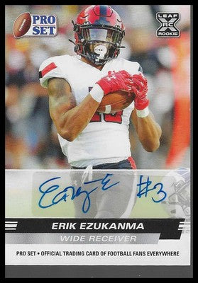 2022 Pro Set Draft Autographs #PSA-EE1 Erik Ezukanma