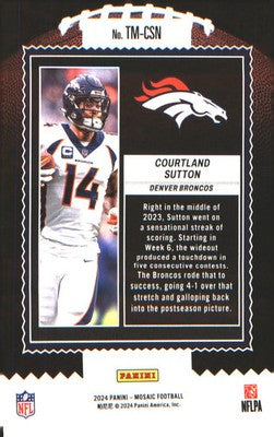 2024 Panini Mosaic Touchdown Masters #TM-CSN Courtland Sutton