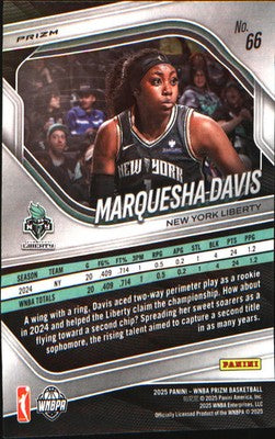 2025 Panini Prizm WNBA Green Prizms #66 Marquesha Davis