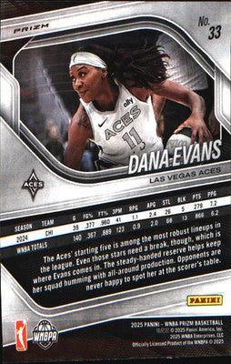 2025 Panini Prizm WNBA Ice Prizm #33 Dana Evans