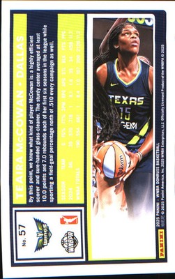 2025 Donruss WNBA Red Holo #57 Teaira McCowan SN #/299