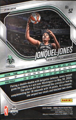 2025 Panini Prizm WNBA Ice Prizms #52 Jonquel Jones