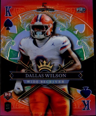 2026 Wild Card 5 Card Draw - #SDJS-DWJBNB2B Dallas Wilson / Jadan Baugh SN #1/1