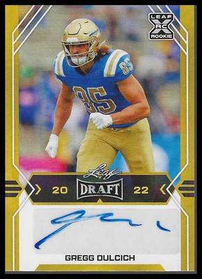 2022 Leaf Draft Autographs Gold #BA-GD2 Gregg Dulcich