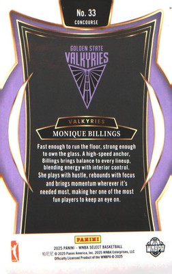 2025 Panini Select WNBA #33 Monique Billings