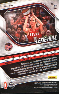 2025 Panini Prizm WNBA Blue Velocity Prizms #51 Lexie Hull