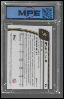 2024 Bowman Univ Chrome Aqua Mini-Diamond Refractor #101 Jimmy Horn Jr. MPE 9.5