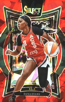 2025 Panini WNBA Select Red Cracked Ice #1 Dana Evans SN/299