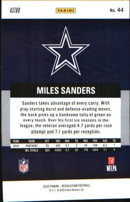 2025 Panini Revolution Red Astro #44 Miles Sanders