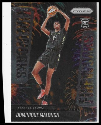 2025 Panini Prizm WNBA Fireworks #12 Dominique Malonga