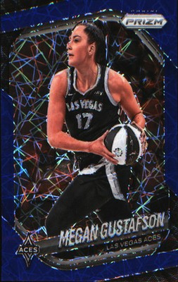 2025 Panini Prizm WNBA Blue Velocity Prizms #49 Megan Gustafson