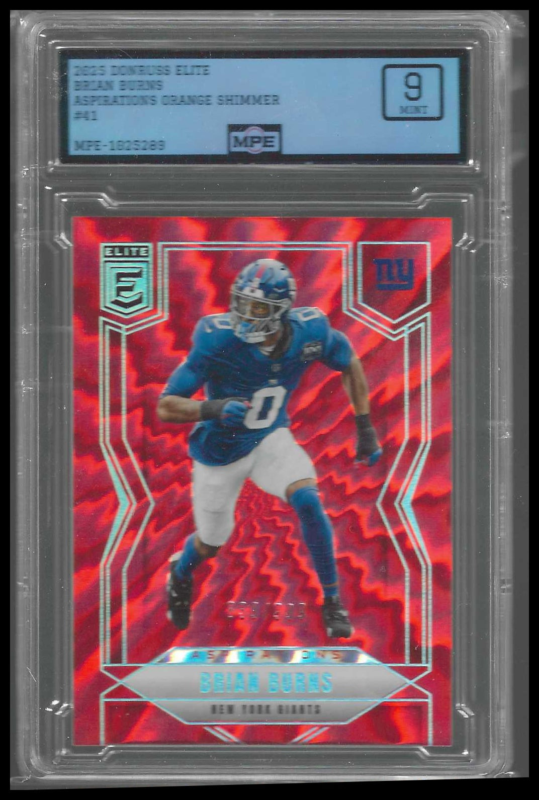 2025 Donruss Elite Aspirations Shimmer #41 Brian Burns MPE 9 - Veteran Sports Cards FL