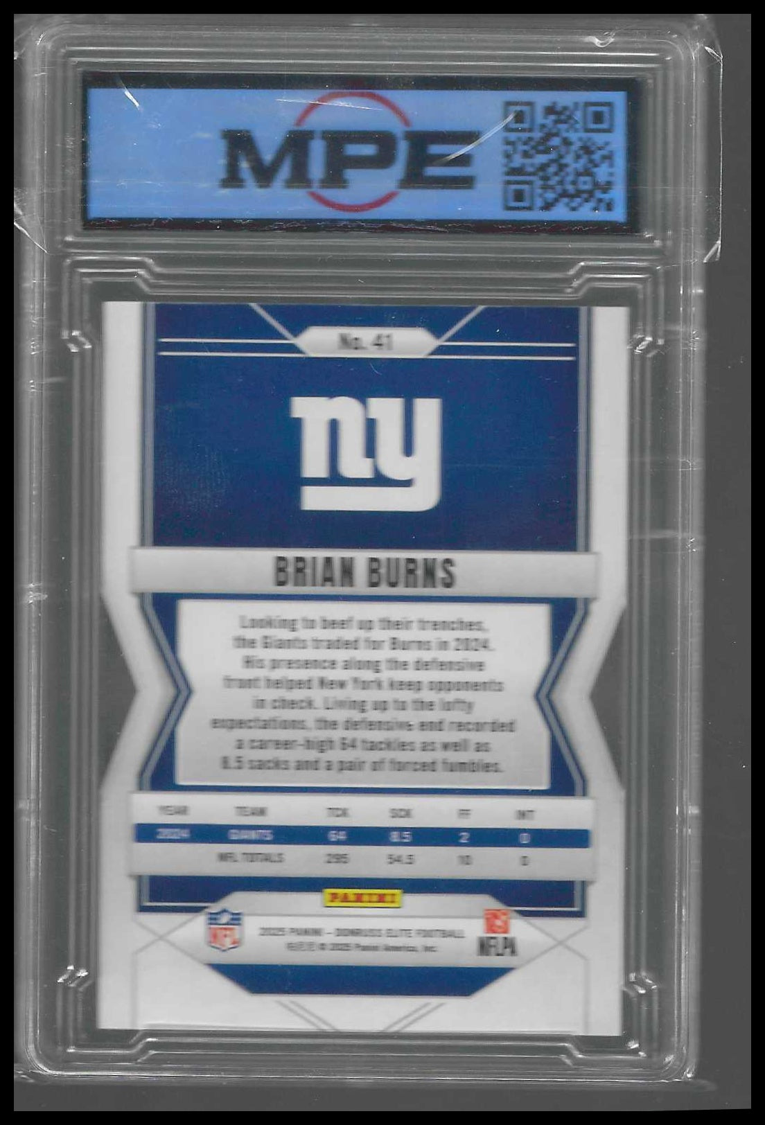 2025 Donruss Elite Aspirations Shimmer #41 Brian Burns MPE 9 - Veteran Sports Cards FL