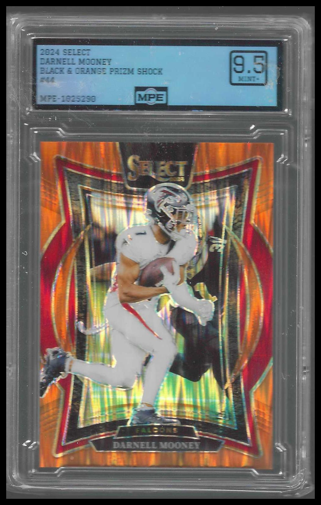 2024 Panini Select Orange and Red Shock Prizm #44 Darnell Mooney MPE 9.5 - Veteran Sports Cards FL