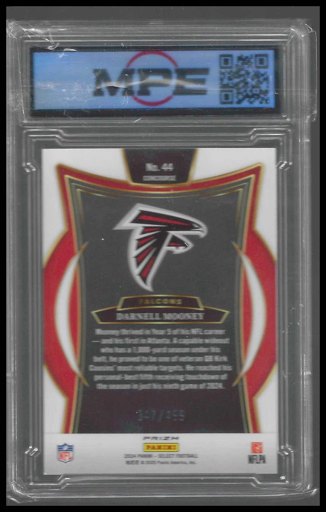2024 Panini Select Orange and Red Shock Prizm #44 Darnell Mooney MPE 9.5 - Veteran Sports Cards FL