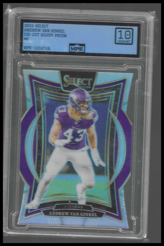 2024 Panini Select Silver Prizm Die Cut #6 Andrew Van Ginkel Rookie MPE 10 - Veteran Sports Cards FL