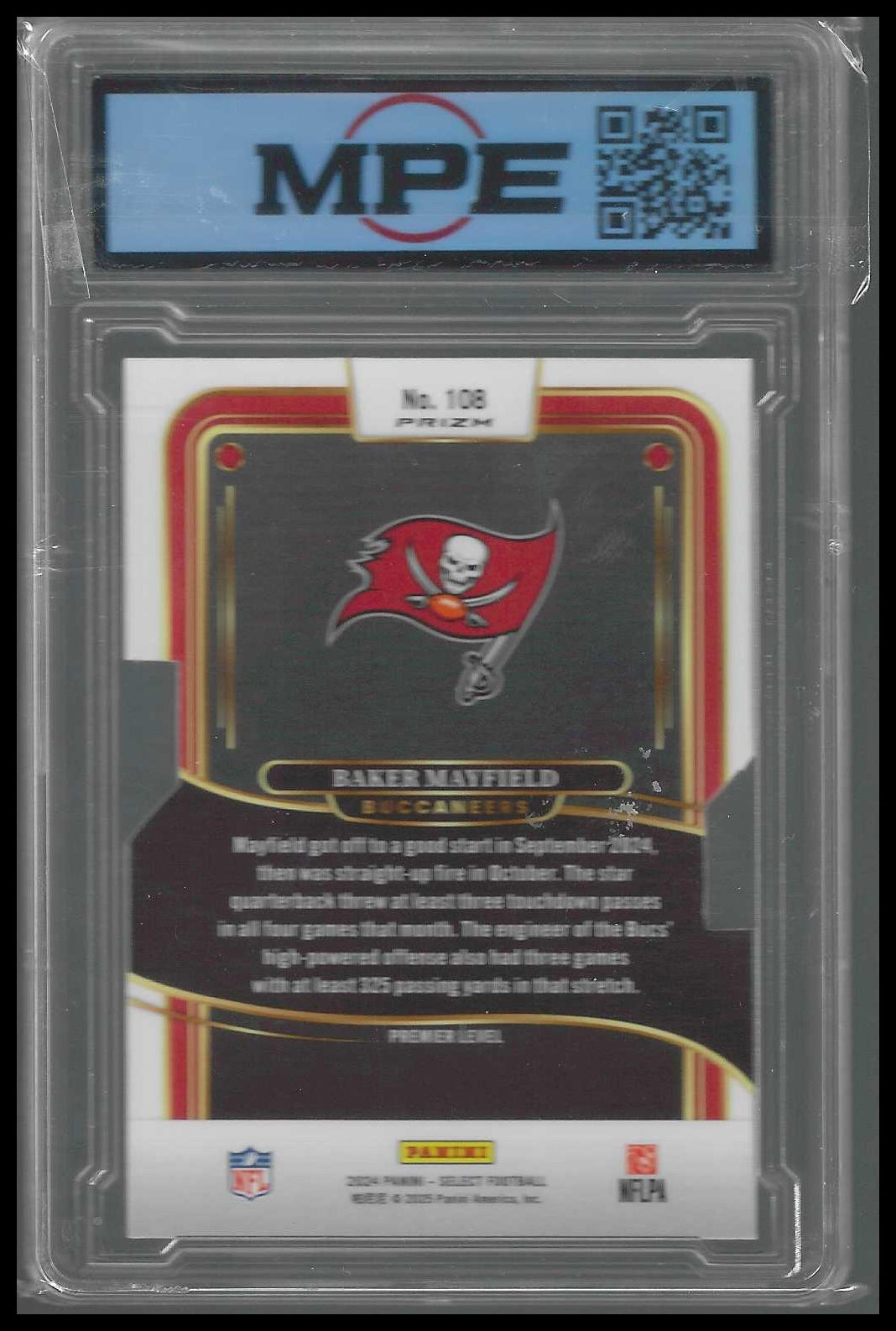 2024 Panini Select Silver Prizm Die Cut #108 Baker Mayfield MPE 10 - Veteran Sports Cards FL